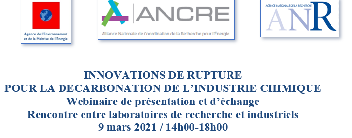 Webinaire “Innovations de rupture pour la décarbonation de l’industrie chimique”